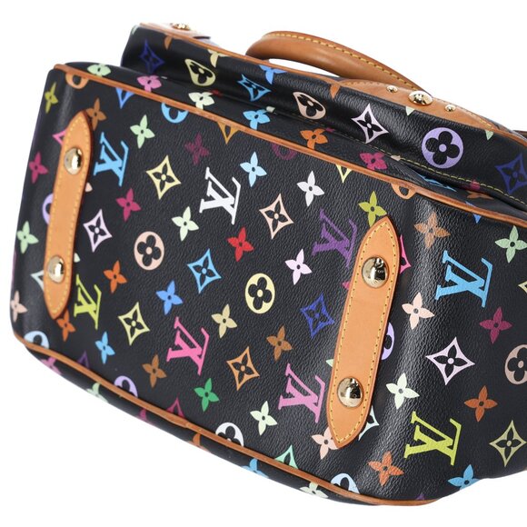 Louis Vuitton x Murakami Rita Monogram Multicolor Shoulder Bag M40126 Black - Picture 9 of 10